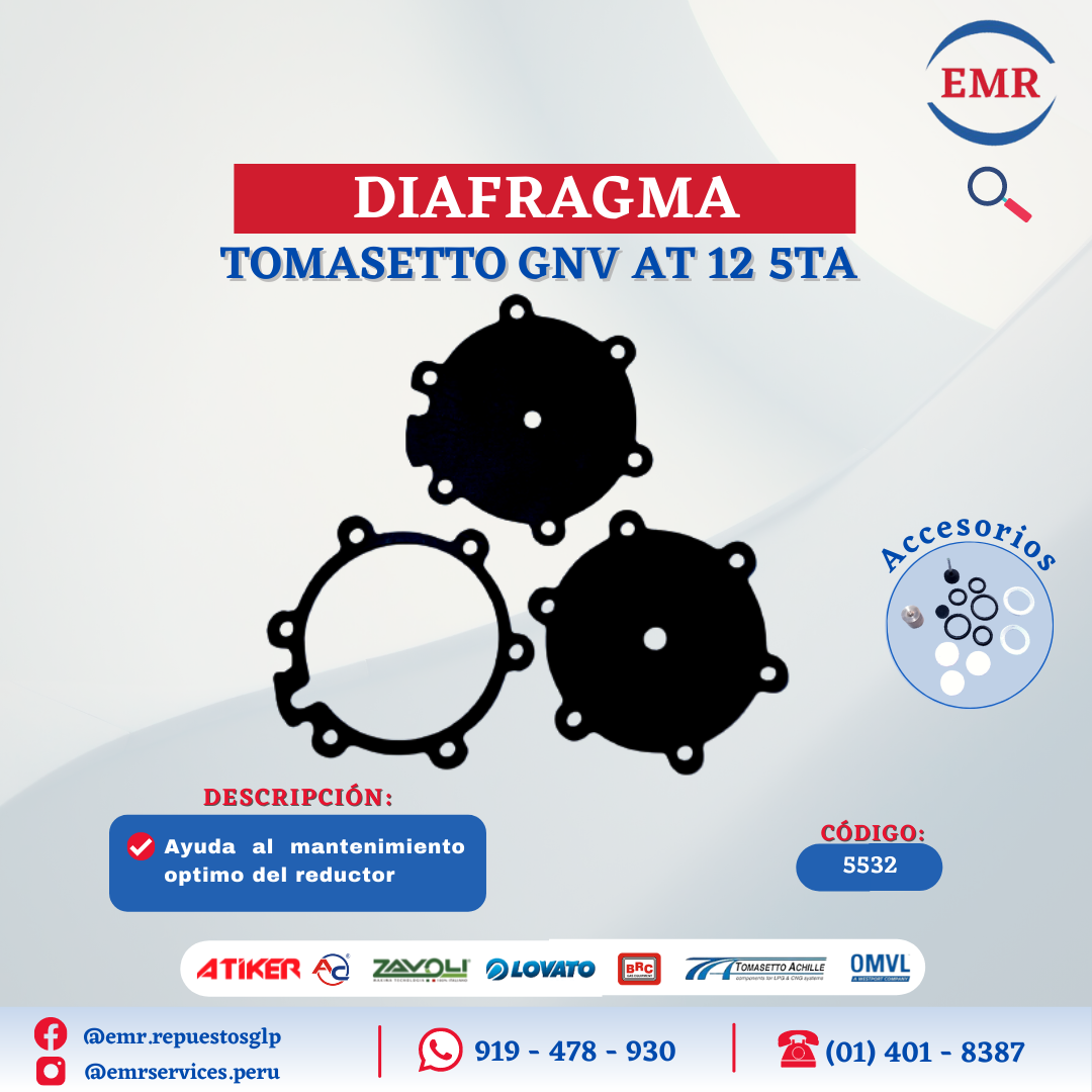 DIAFRAGMA - TOMASETTO GNV 5TA GENERACION
