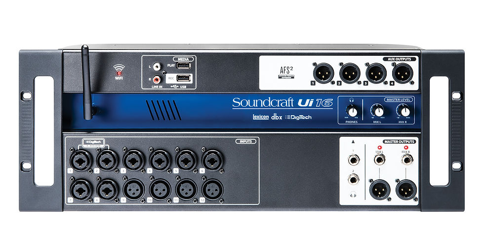 MIXER DIGITAL 16CH, WIFI, FX LEXICON, PROCESADORES DBX Y DIGITECH "UI16