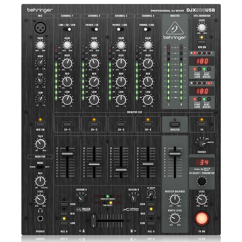 MIXER P/DJ 5 CANAL STEREO C/FX EQ USB "BEHERINGER" DJX900USB