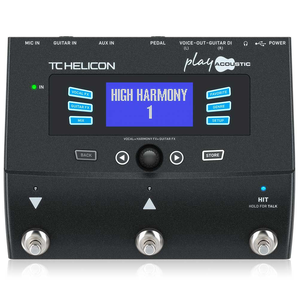 PEDAL DE EFECTOS PARA VOZ Y GUITARRA ACUSTICA "TC HELICON" PLAY ACOUSTIC