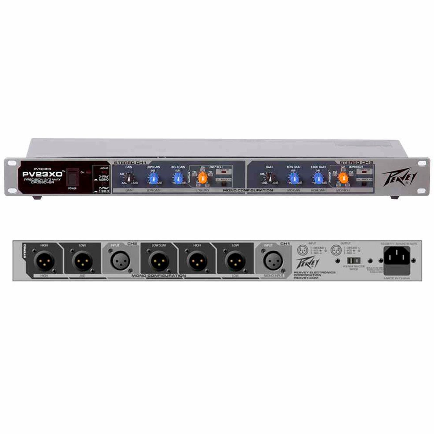 PV-23X0 CROSSOVER ELECTRONICO 2 VIAS STEREO / 3 VIAS MONO "PEAVEY"