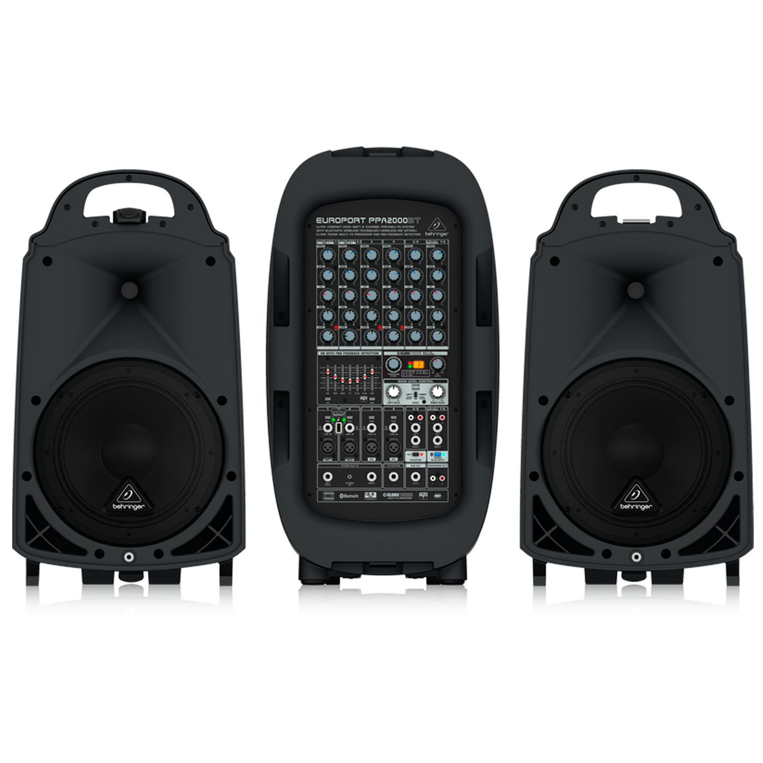 SIST PORT 2000W, 2 PARL LF 10" HF 1.35, MIX 4 MON 4 ST, C/US PPA2000BT