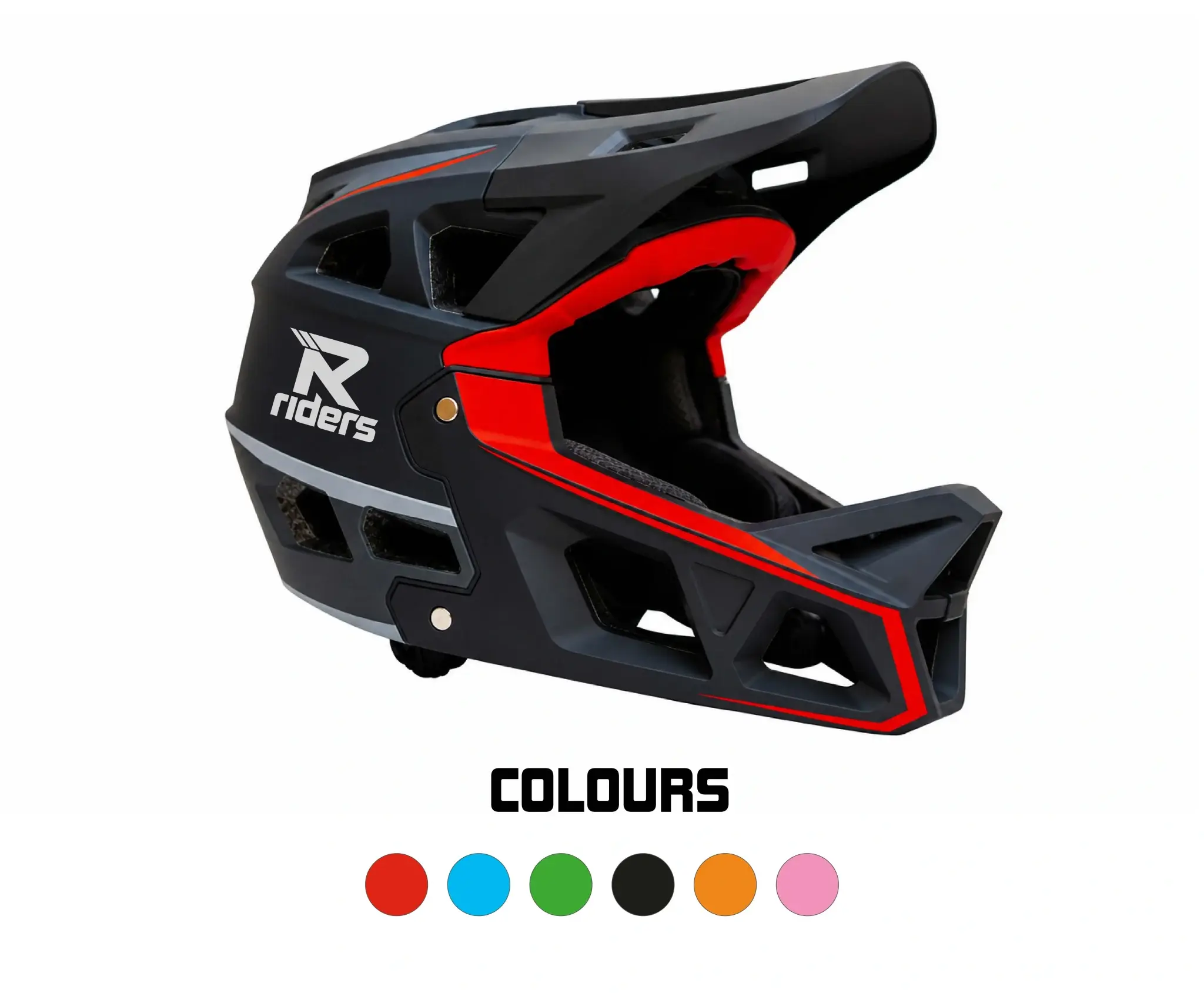 Revvi R-Riders Kids MTB Helmet Full Face