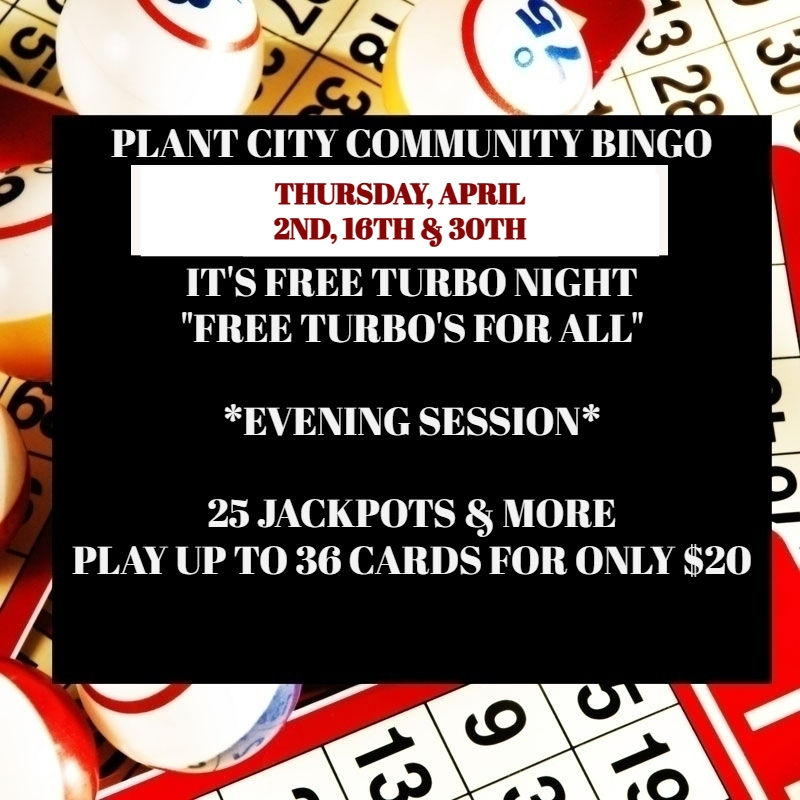 BINGO TURBO NITE APRIL 2026