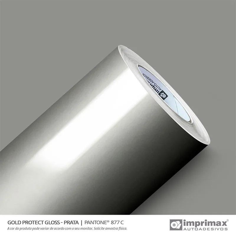 VINIL PROTECT GLOSS PRATA COM PELICULA 1,22
