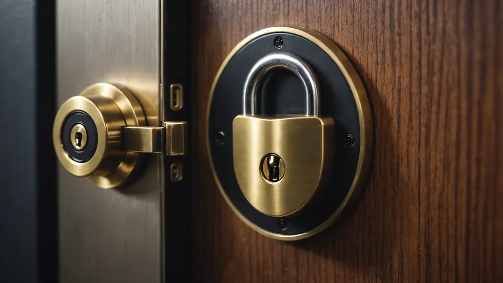 Close-up view of a digital lock symbolizing cybersecurity