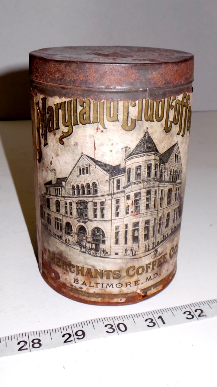 Thumbnail: Maryland Club Coffee Tin With Paper Label