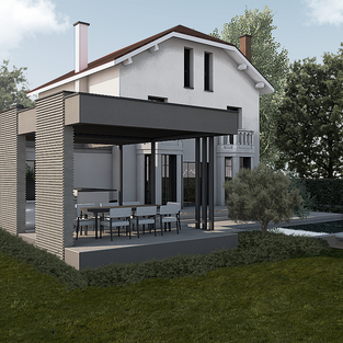 rénovation moderne contemporaine villa bourgeoise luxe extension Lyon architecte piscine poolhouse firepit