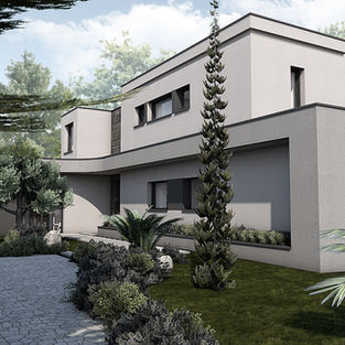 Villa contemporaine de luxe moderne architecte Lyon toit plat toiture terrasse