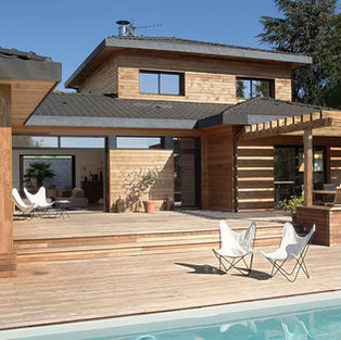 villa contemporaine moderne Bordeaux bois architecte Lyon