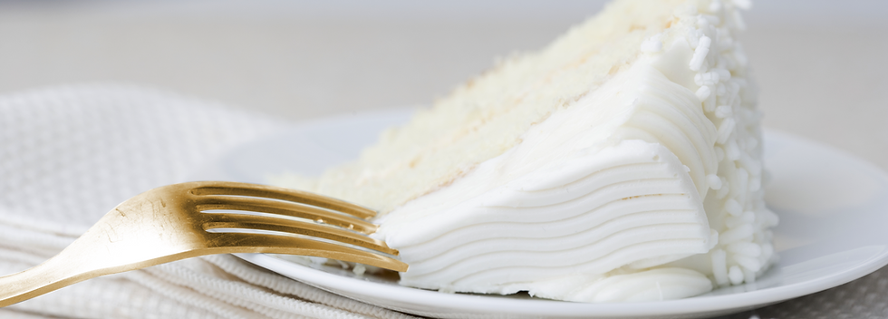Slice of white cake