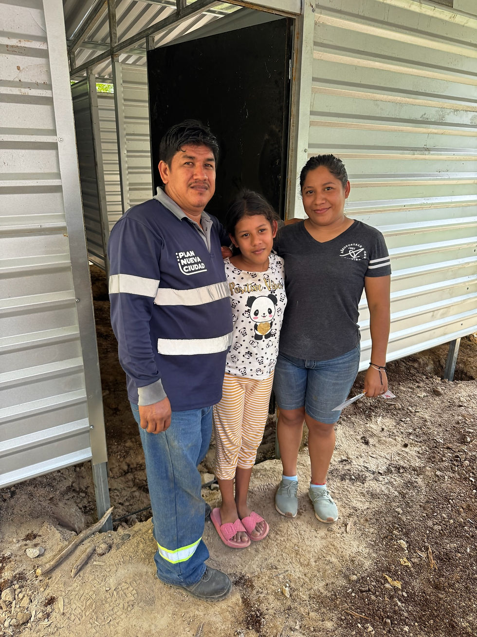 Reyna works as a hairdresser - she even offered to do our hair. Her husband is a sanitation worker in the city. Even with both of them working, obtaining a home was not possible - such is the economy in El Salvador. This gifted home was their only chance.