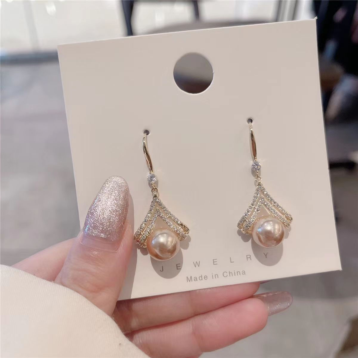 Fashion Luxury Jewelry Pearl Dangle Earrings Women Wedding Party Gifts korean st