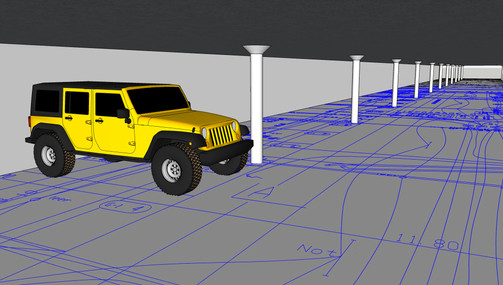 3D-Visualisierung einer Garagensanierung