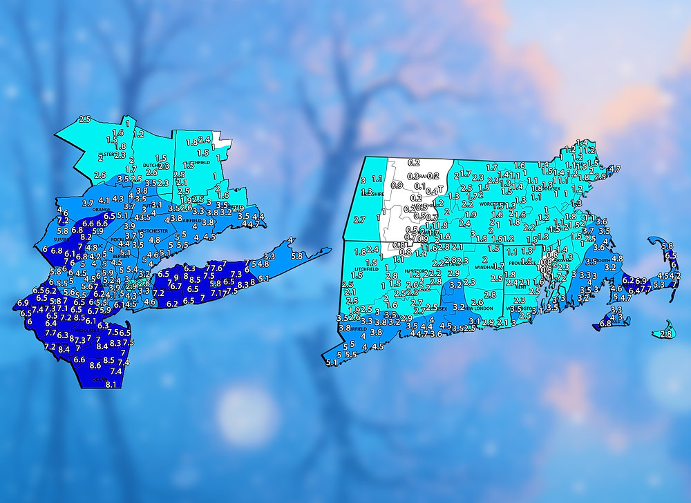 December Snowfall Map December 14th Snowstorm Retrospective