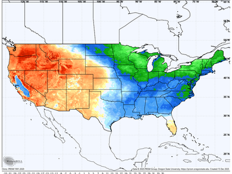 Cold Tuesday, Rain and Mild Friday, Chance of a White Christmas?