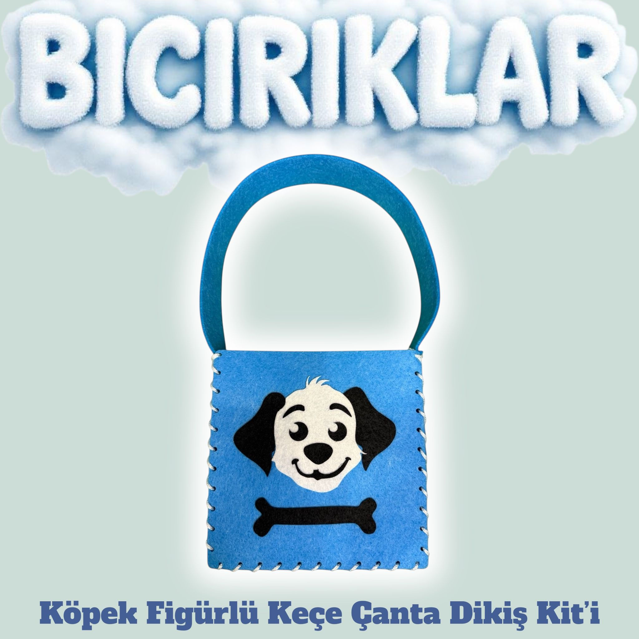 Köpek Figürlü Keçe Çanta Dikiş Kiti