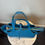 Thumbnail: Celine Tri-fold Blue Leather Tote Bag