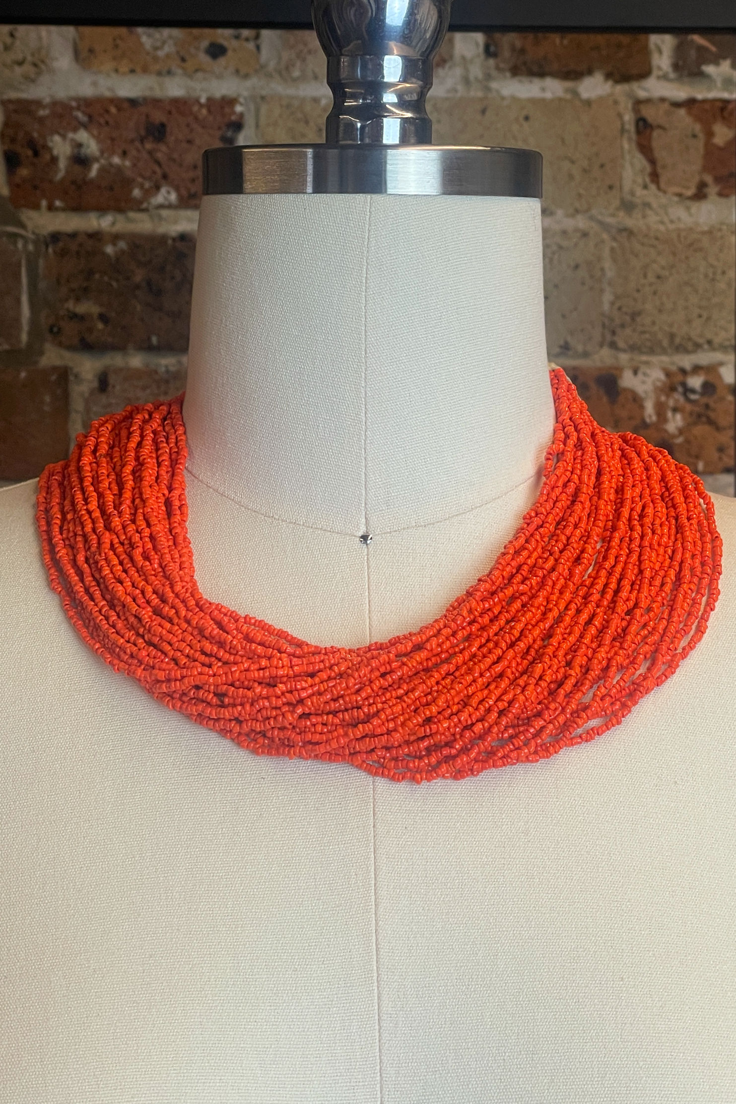 Vintage Coral Bead Necklace
