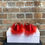 Thumbnail: Simone Rocha X H&M Red Satin & Ostrich Flat Pumps