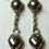 Thumbnail: Silver Heart Drop Down Earrings