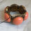 Thumbnail: Vintage Coral and Metal Bangle