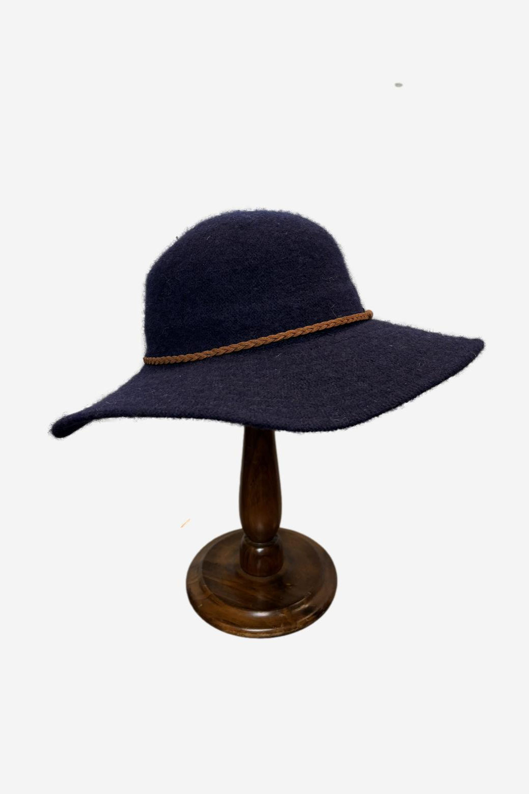Jendi Navy Wide Rim Floppy Hat