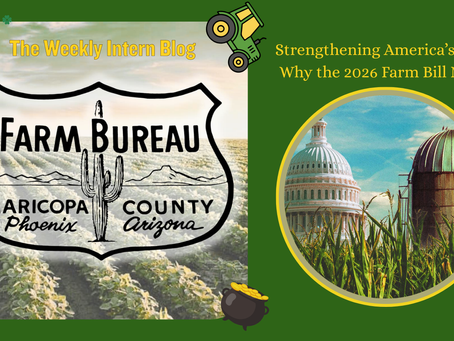 Strengthening America’s Farms: Why the 2026 Farm Bill Matters