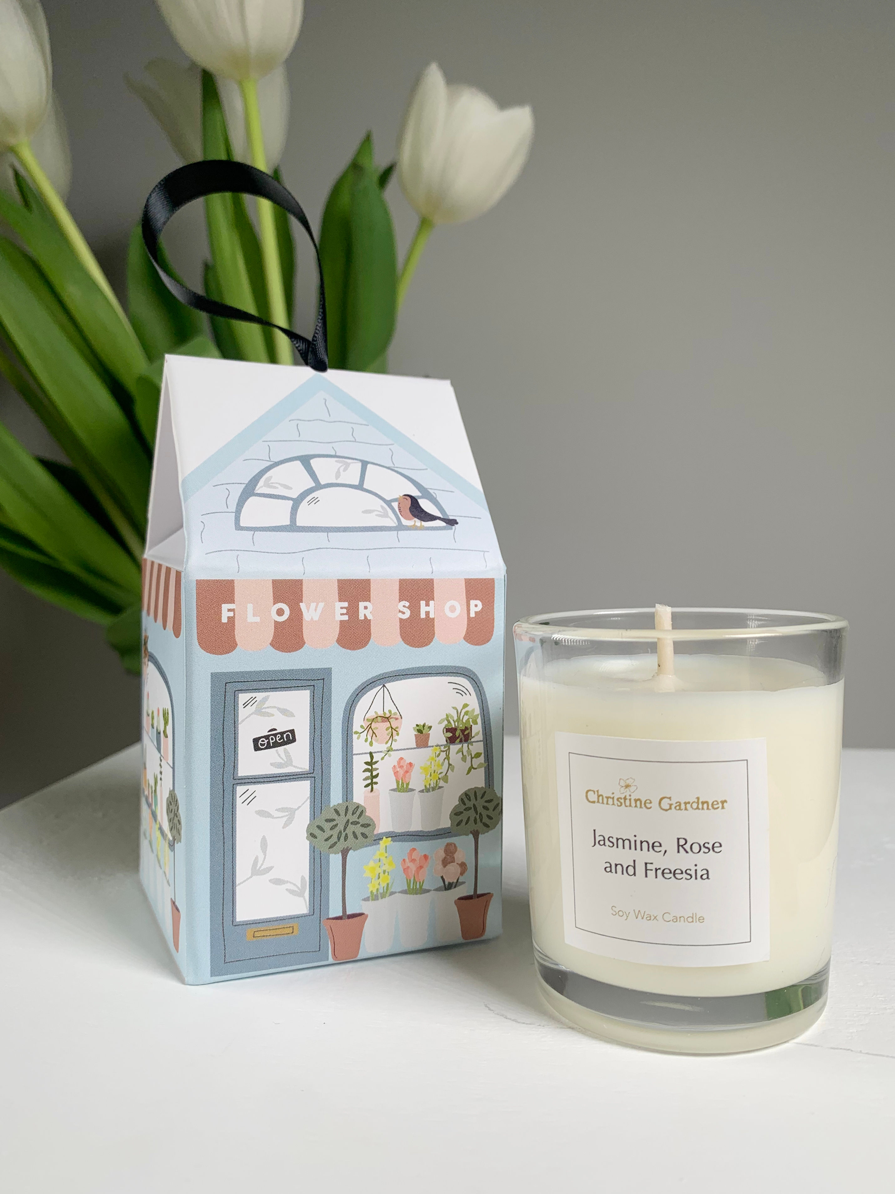 Flower Shop - Jasmine, Rose and Freesia scented candle