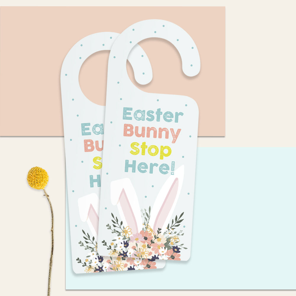 Easter Bunny Stop Here Sign, Printable Download, Digital Download