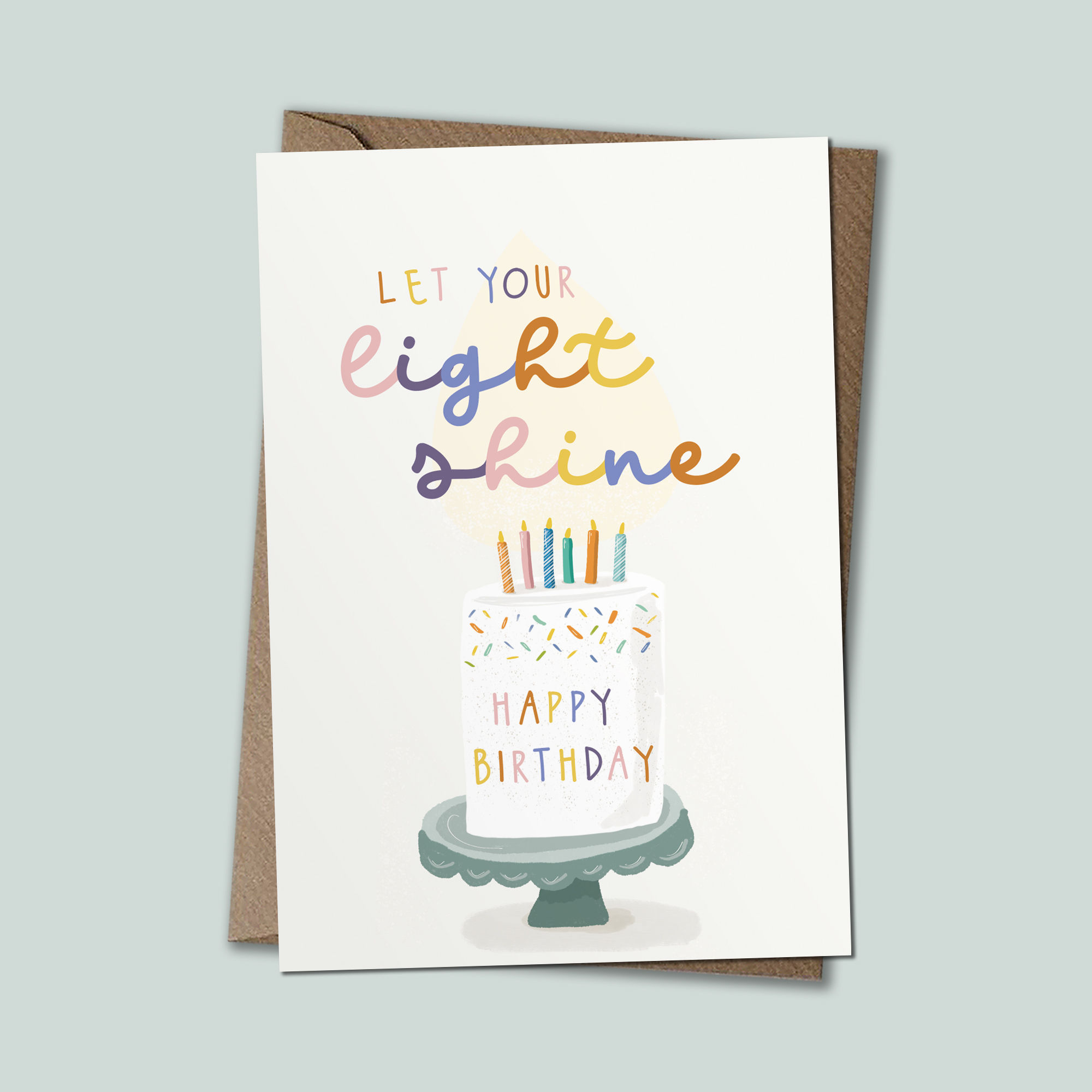 Let Your Light Shine - Happy Birthday Card