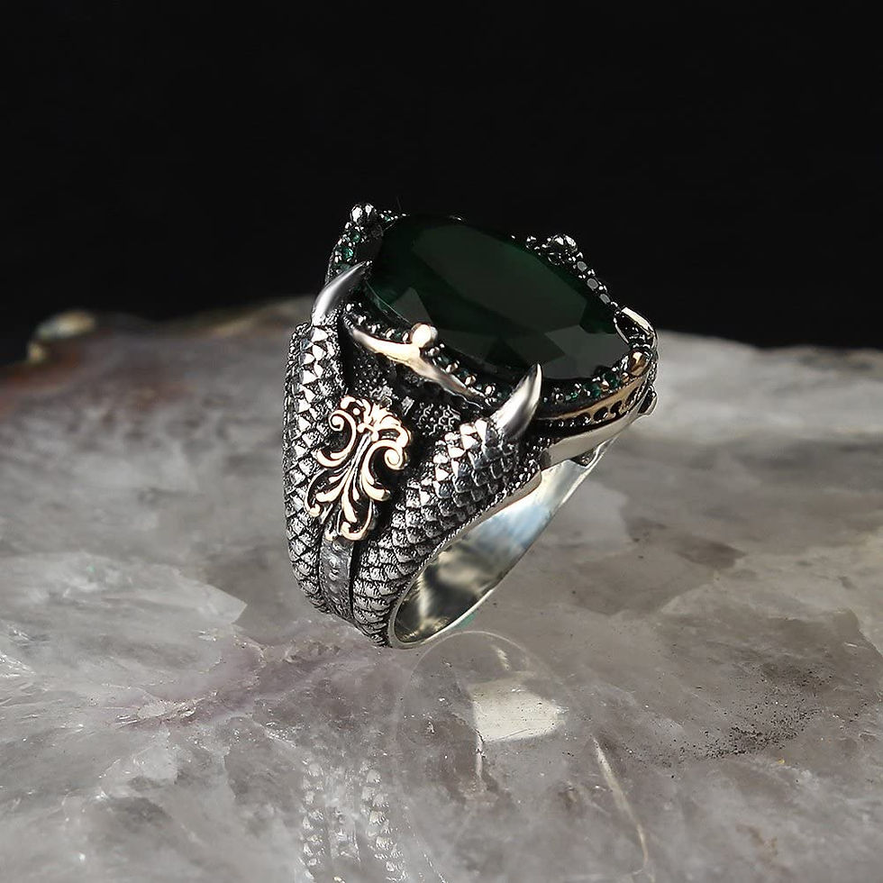 Thumbnail: Zircon Ring-925k Unisex Silver Jewelry-Vintage Gemstone Ring-Gift for Him and