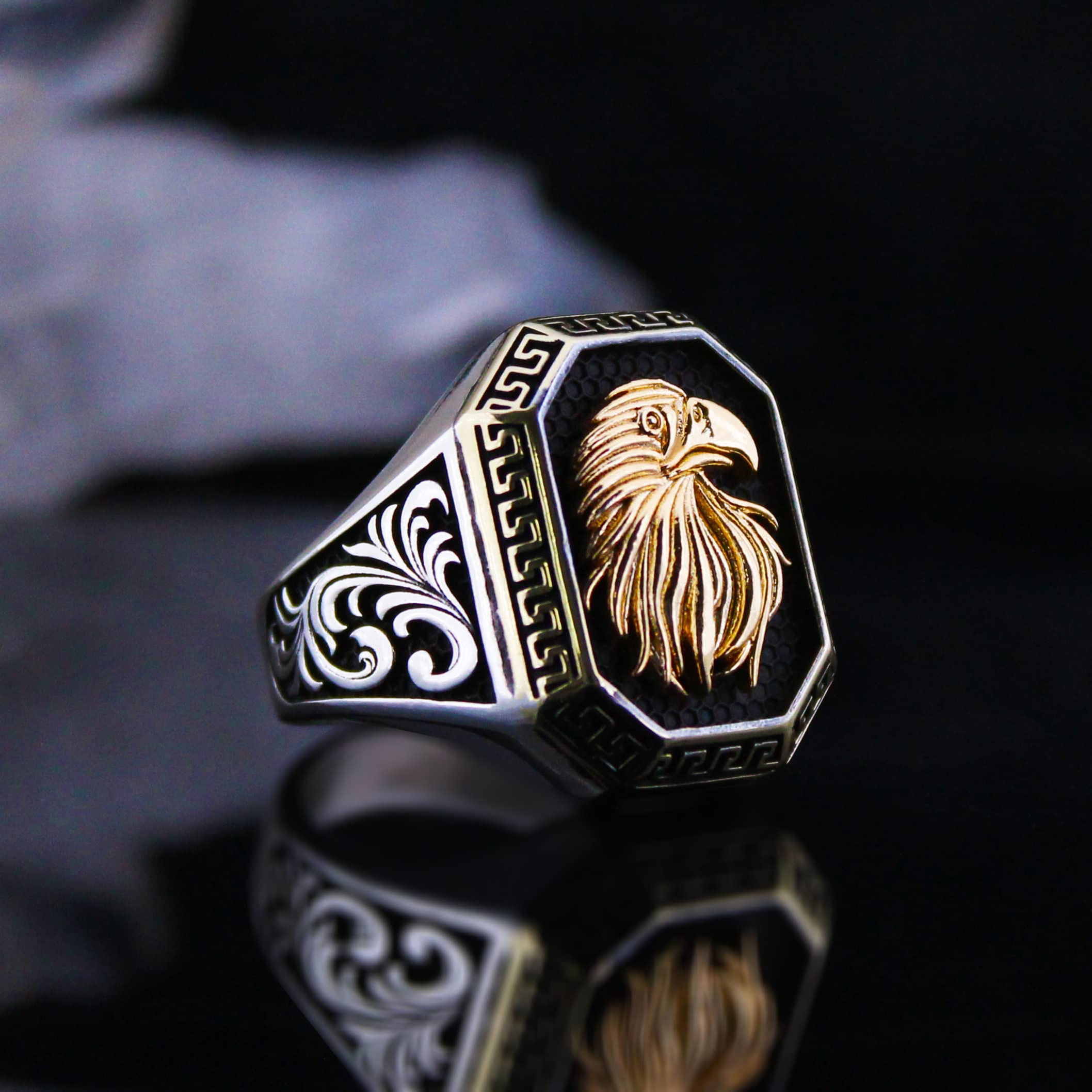 Eagle Silver Ring- Silver Jewelry-Gift for Him and Her-925k Turkish Handmade