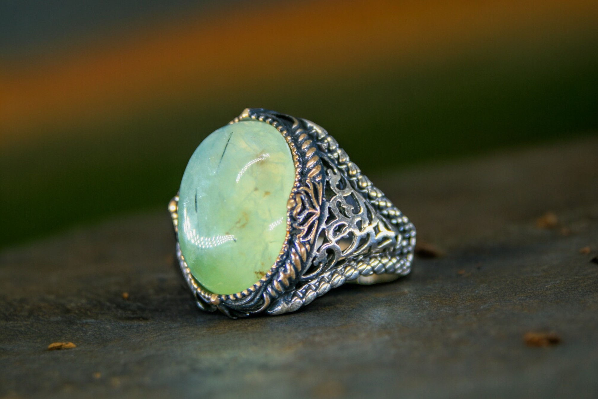 925 Sterling Silver Ring with Exquisite Jade Stone - Elevate Your Style with a T