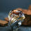 Thumbnail: Custom Design Natural Zircon Stone Silver Ring-Gold Plated Gemstone Ring