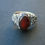 Thumbnail: 925 Sterling Silver Ring with Red Agate Stone – Handmade Natural Gem Design -