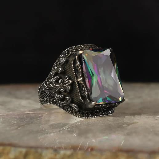 Thumbnail: Mystic Topaz Silver Ring