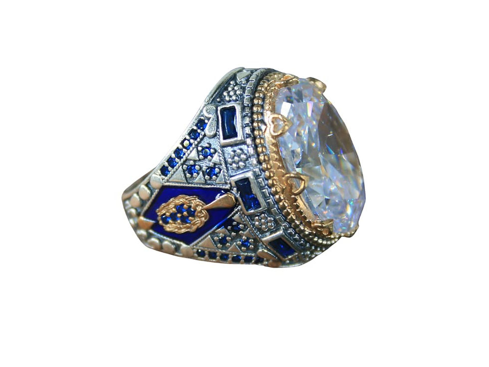 Thumbnail: Zircon Ring-925k Unisex Silver Jewelry-Vintage Gemstone Ring-Gift for Him and