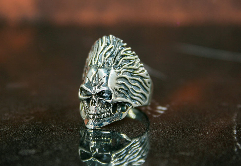 Thumbnail: Skeleton Silver Ring- Silver Jewelry-Gift for Him and Her-925k Turkish Handmade