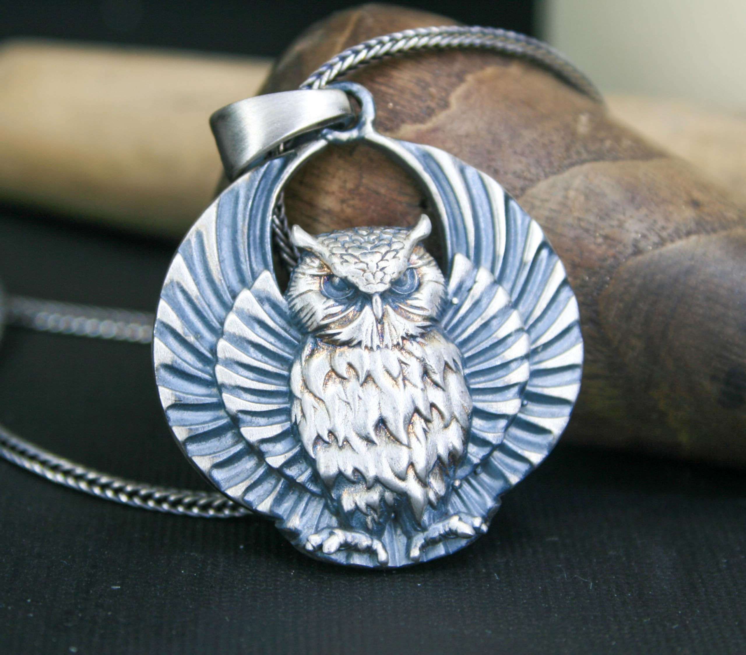 925 Sterling Silver Owl Pendant Necklace – Unique & Symbolic Jewelry for Men &