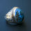 Thumbnail: Vintage Turquoise Signet Ring in 925 Sterling Silver