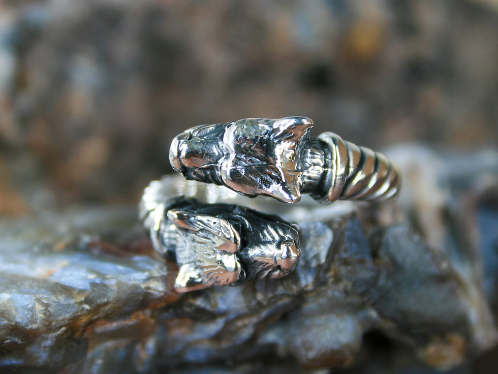 Thumbnail: Wolf Silver Ring- Silver Jewelry-Gift for Him and Her-925k Turkish Handmade