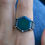 Thumbnail: 925 Sterling Silver Green Gemstone Ring – Handmade Elegant Men’s Ring – Sleek