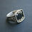 Thumbnail: Vintage Style Black Zircon Ring – 925 Sterling Silver Handmade Men’s Statement