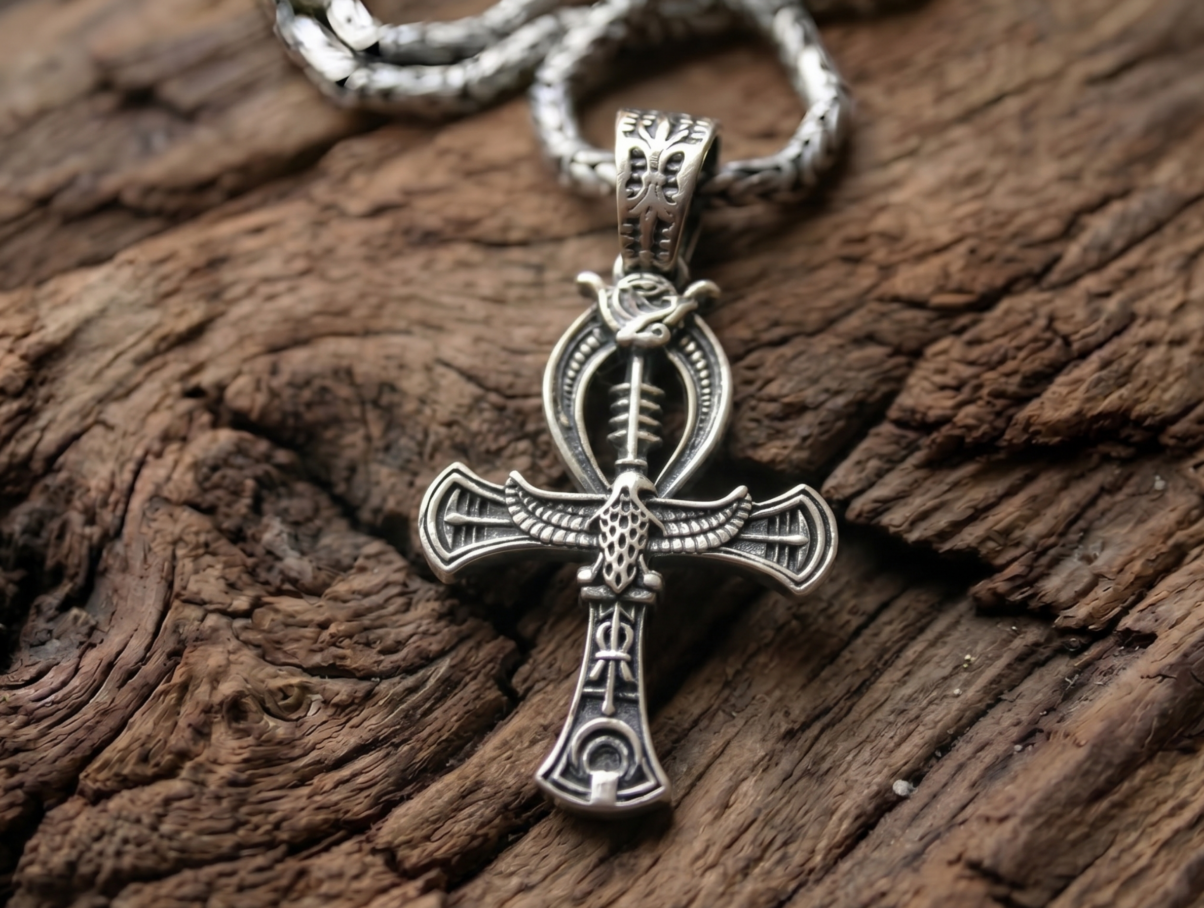 Egyptian Ankh Cross 925 Sterling Silver Pendant