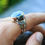 Thumbnail: Turquoise Sterling Silver Ring – Handmade Vintage Style Gemstone Gift for Him or