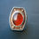 Thumbnail: 925 Sterling Silver Ring with Red Agate Stone – Handmade Natural Gem Design -