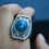Thumbnail: Vintage Sterling Silver Ring with Round Turquoise Center and Accent Stones – Han