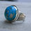 Thumbnail: Turquoise Ring Unisex 925 Sterling Silver, Round Gemstone Jewelry, Handmade