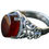 Thumbnail: 925 Sterling Silver Ring with Red Agate Stone – Handmade Natural Gem Design -
